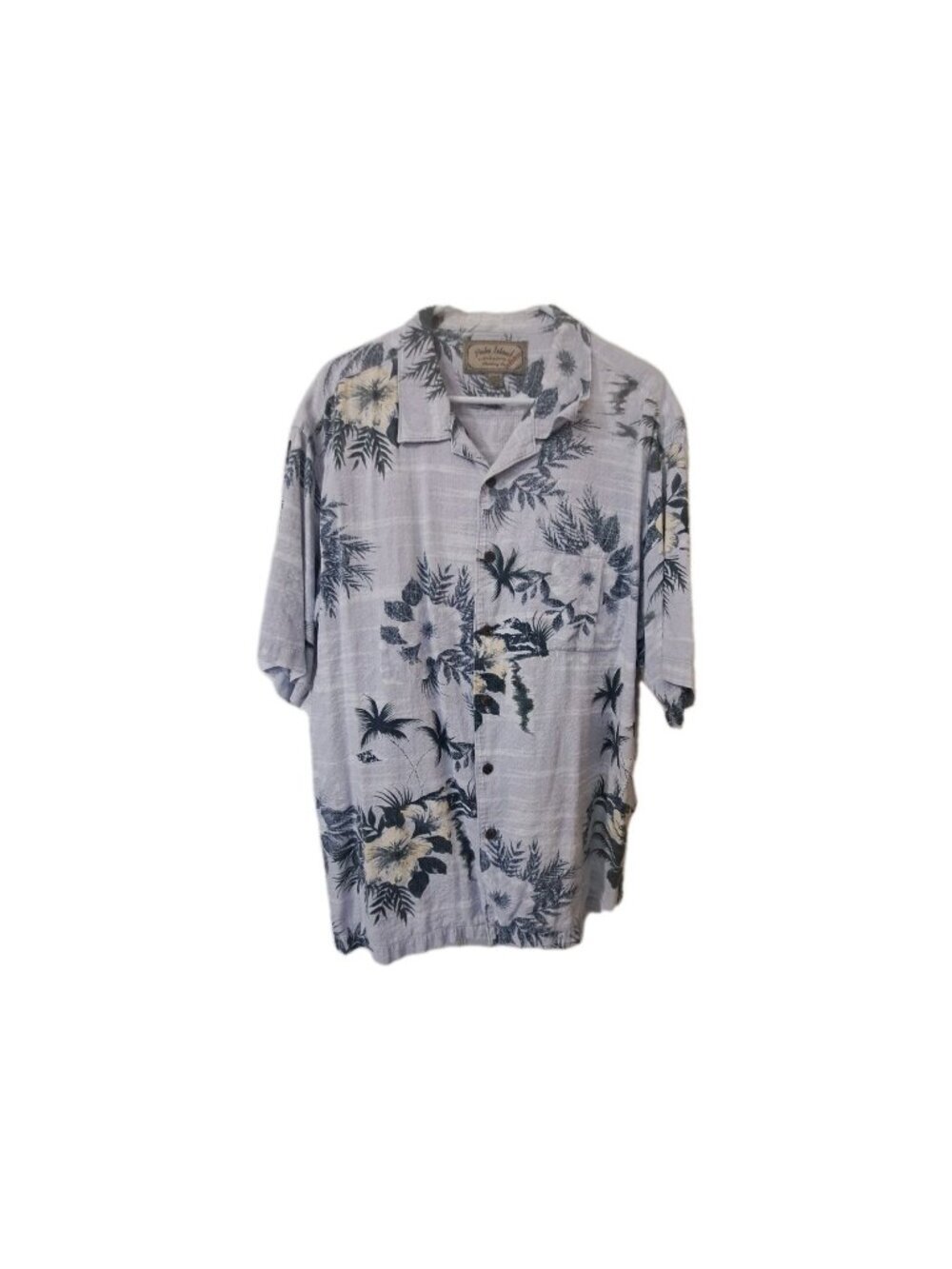 Palm Island Men's XL Aloha Hawaiian Short Sleeve Button Up Floral Tropical Shirt